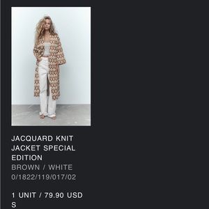 Jacquard knit jacket especial edition